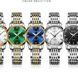 スイス時計全自動機械式時計ファッションダイヤモンドレディース時計E004グリーン 2枚目の画像