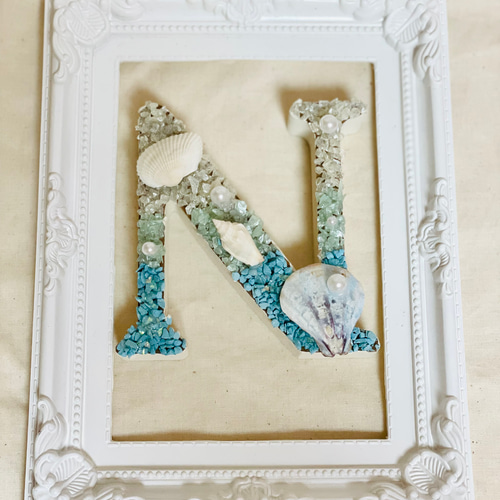 マリン風アルファベットオブジェ 立体・オブジェ yuzunari to 通販