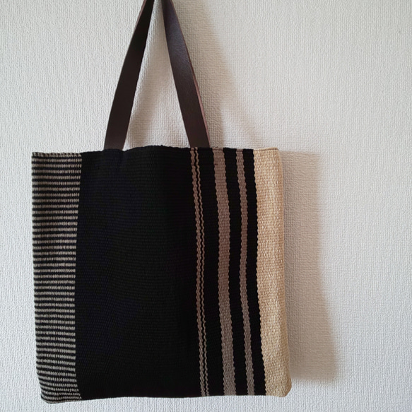 A4サイズ対応   軽量    畳み織り鞄    ショルダーバッグ    ｢ビター・パレット｣ 1枚目の画像