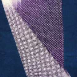 カシミアのマフラー（たて絣・ピンク・紫） 4枚目の画像