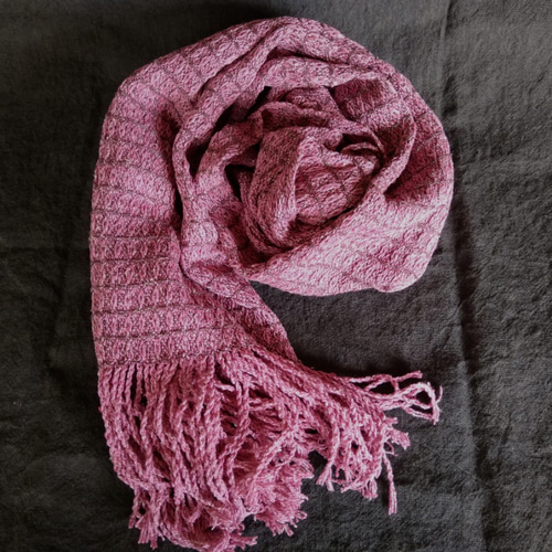 絹のマフラー（ワッフル織・ピンク） マフラー たらぼ 通販 8945906