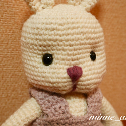 【オーダーメイド◎】手編みぬいぐるみ　あみぐるみ　うさぎさん　赤ちゃんのお友達　 2枚目の画像