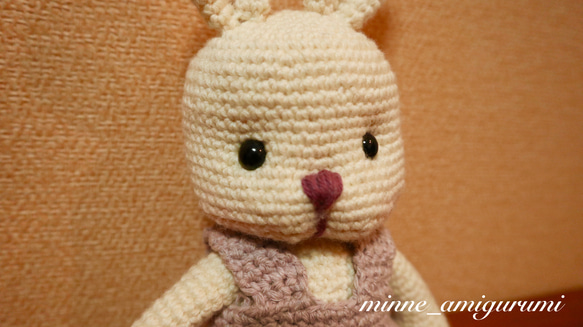 【オーダーメイド◎】手編みぬいぐるみ　あみぐるみ　うさぎさん　赤ちゃんのお友達　 2枚目の画像