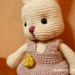 【オーダーメイド◎】手編みぬいぐるみ　あみぐるみ　うさぎさん　赤ちゃんのお友達　 3枚目の画像
