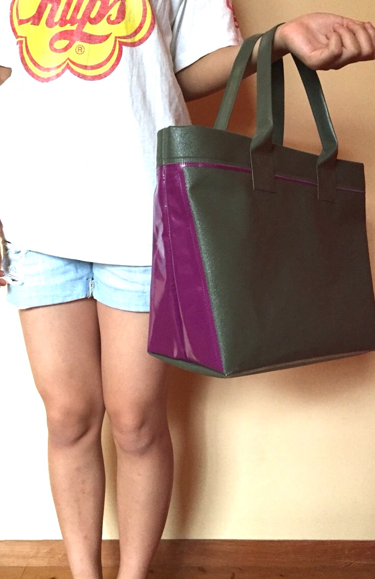 ♪側面色選択♪チョー軽く洗える防水帆布バッグ♪