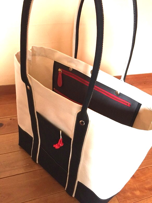 【再販】マチ幅たっぷりLL帆布/色変更可能