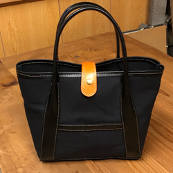 ☆定番☆黒シュリンクレザーのミニトートバッグSサイズ姫路レザー日本