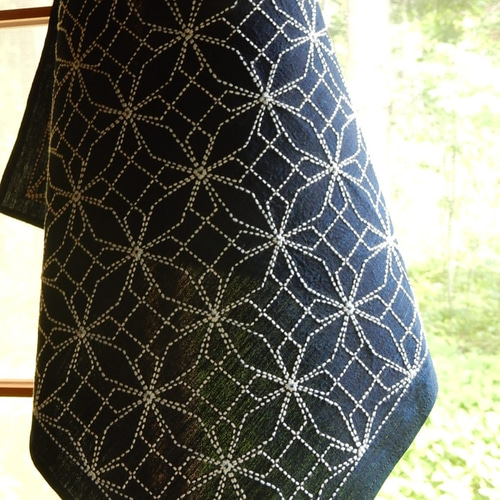 注文製作） 本藍染刺し子 小風呂敷 自由なクロス （てっせん） その他