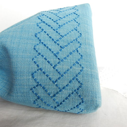 ミニ巾着　（　藍染め布　刺し子） 3枚目の画像