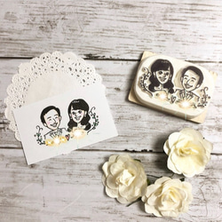 結婚式DIYで使える♡似顔絵はんこ(＋1,500円で似顔絵データ付き) 4枚目の画像