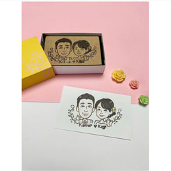 結婚式DIYで使える♡似顔絵はんこ(＋1,500円で似顔絵データ付き) 5枚目の画像