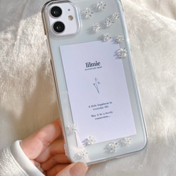 clear flower iPhoneケース/マーガレット/全機種対応/iPhone13等 4枚目の画像