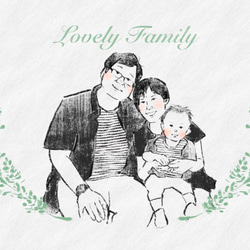 家族イラスト・母の日・似顔絵・記念日・鉛筆画 3枚目の画像
