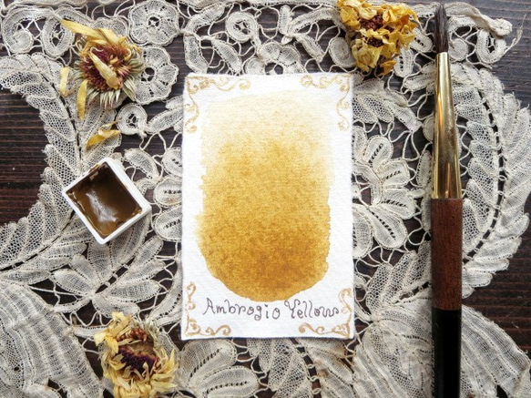 *♥*香る水彩絵具  Terra Giallo Verona Natural Attar Watercolor*♥* 1枚目の画像