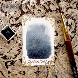 *♥*香る水彩絵具 藍 Indian Indigo Blue Natural Attar Watercolor*♥* 1枚目の画像