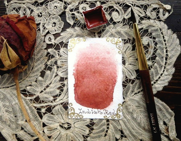 *♥*香る水彩絵具* Indian Red Natural Attar Watercolor*♥* 2枚目の画像