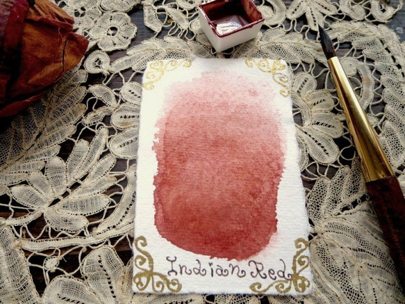 *♥*香る水彩絵具* Indian Red Natural Attar Watercolor*♥* 3枚目の画像