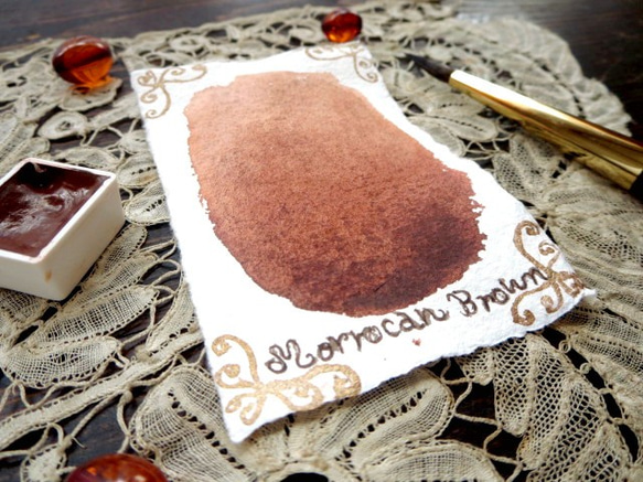 *♥*香る水彩絵具* Moroccan Ocra Marrone Attar Watercolor*♥* 3枚目の画像