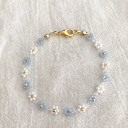韓国で大人気♡* ビーズブレスレット&リング ビーズバングル セット】 ビーズブレスレット ビーズリング 《 pearl pink
