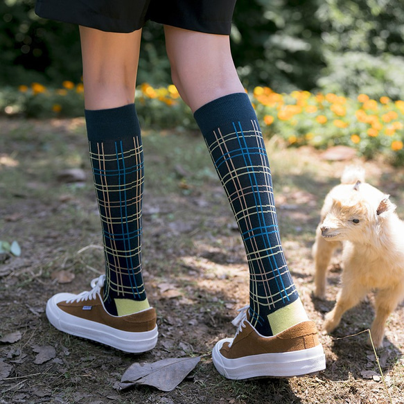人気の靴下❤️チェック柄ソックス、森の靴下 6枚目の画像