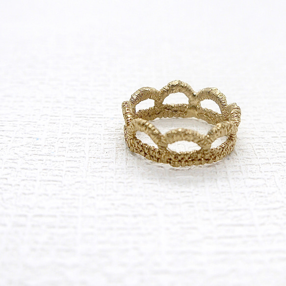 Round crown ring(18Kgp) 7枚目の画像