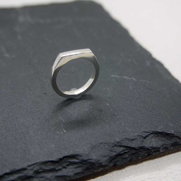 Flat shaped ring(SV) 4枚目の画像