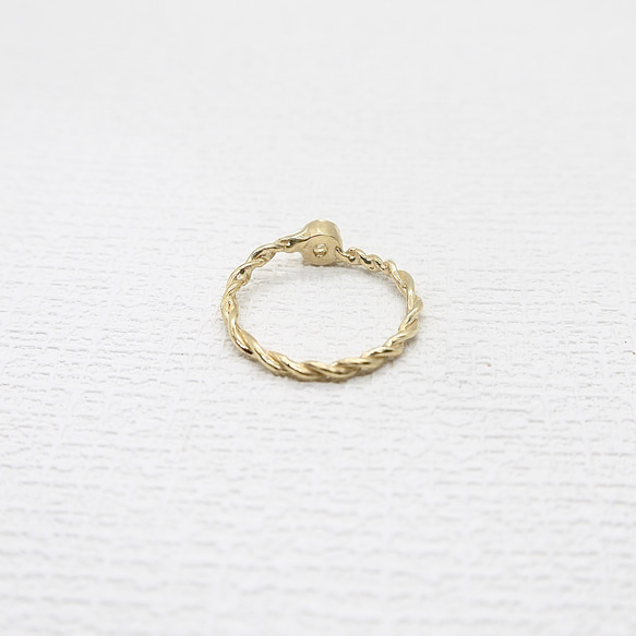 White topaz twist ring (SV/18Kgp) 9枚目の画像