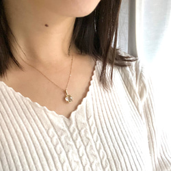 Green amethyst necklace(SV/18Kgp) 2枚目の画像