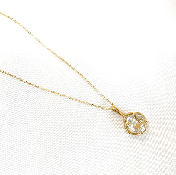 Green amethyst necklace(SV/18Kgp) 6枚目の画像