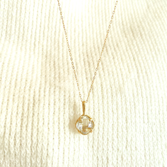 Green amethyst necklace(SV/18Kgp) 7枚目の画像