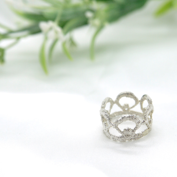 Maru lace ring (SV) 5枚目の画像