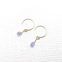 Tanzanite drop earrings (14Kgf) 1枚目の画像