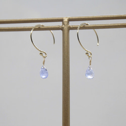 Tanzanite drop earrings (14Kgf) 2枚目の画像