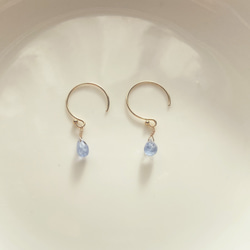 Tanzanite drop earrings (14Kgf) 4枚目の画像