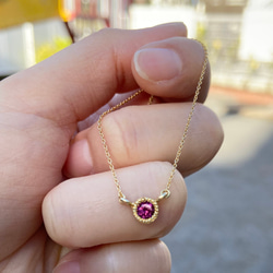 Rhodolite Garnet necklace(SV/18Kgp) 2枚目の画像