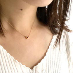 Rhodolite Garnet necklace(SV/18Kgp) 3枚目の画像