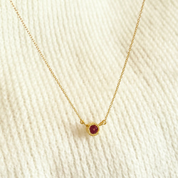 Rhodolite Garnet necklace(SV/18Kgp) 8枚目の画像