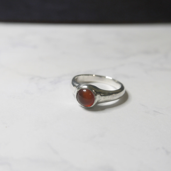 【1点もの】Volume ring with Carnelian (SV) 3枚目の画像