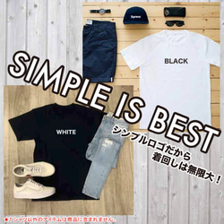 【送料無料】 韓流 シンプル オリジナルロゴTシャツ WHITE BLACK 2枚目の画像