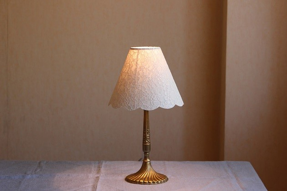 リネンのテーブルランプ用ランプシェード  /  アリエッタ  /  ペパーミント 5枚目の画像