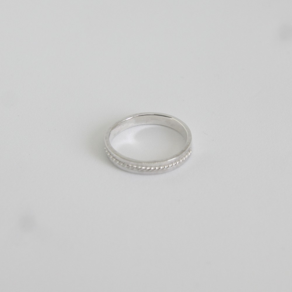 center-twist ring S silver X silver リング　サイズ１３