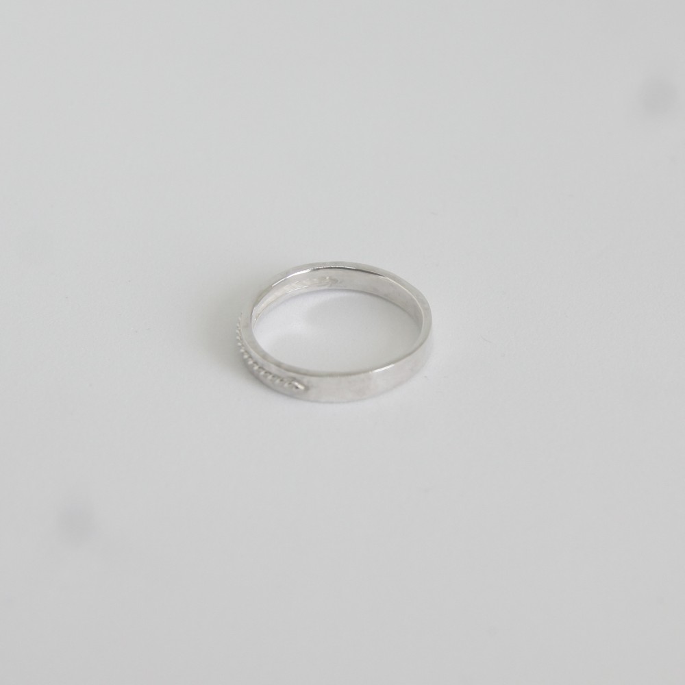 center-twist ring S silver X silver リング　サイズ１３