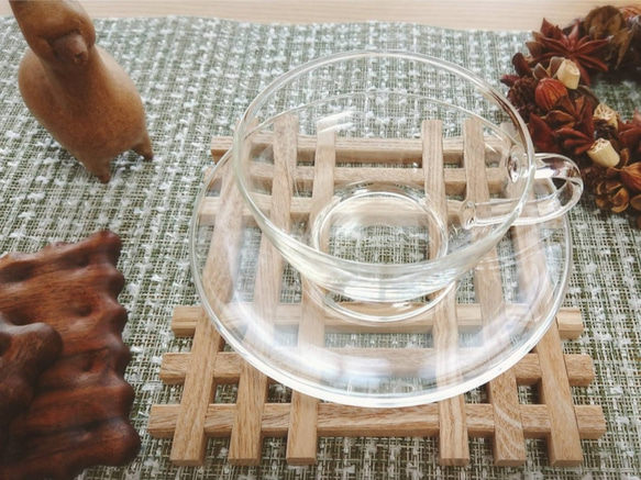 【小さめサイズ】木製鍋敷き・コースター【キッチン用品・卓上用品】 2枚目の画像