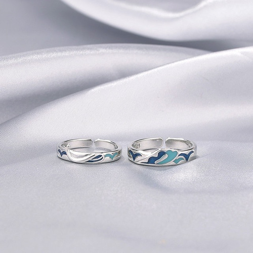 新作 ヒット商品 カラフル 指輪☆2個セット☆ ペアリング 指輪・リング