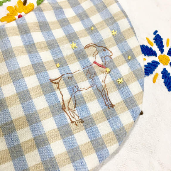 GOOSE BERRY ビンテージ  スタンプ刺繍のスタイ 2枚目の画像