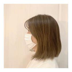 【女性用】天然素材 ✴︎ 片倒しプリーツ マスク《3日以内発送》 9枚目の画像