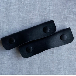 ハンドルカバー　持ち手カバー　ハンドメイド　トートバッグ　黒 2枚目の画像