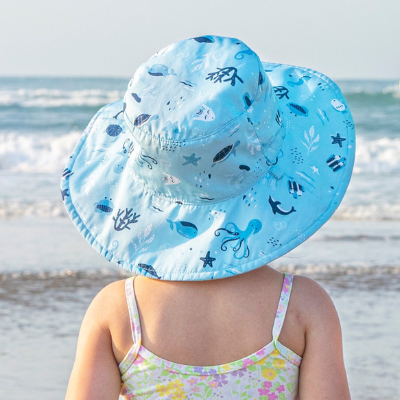 BrilleBrille兒童UPF50+抗UV防曬雙面帽 - 海底世界☀️兒童防曬帽 遮陽帽 雙面帽 涼感帽 太陽帽 第9張的照片