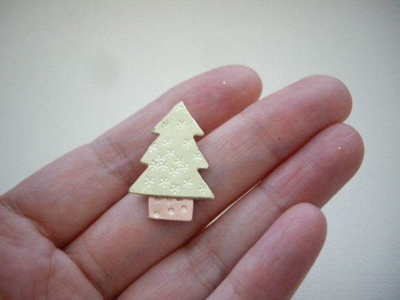 聖誕樹別針胸針黃銅銅 第4張的照片