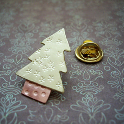聖誕樹別針胸針黃銅銅 第6張的照片